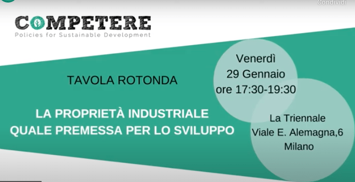 Evento: La proprietà industriale quale premessa per lo sviluppo